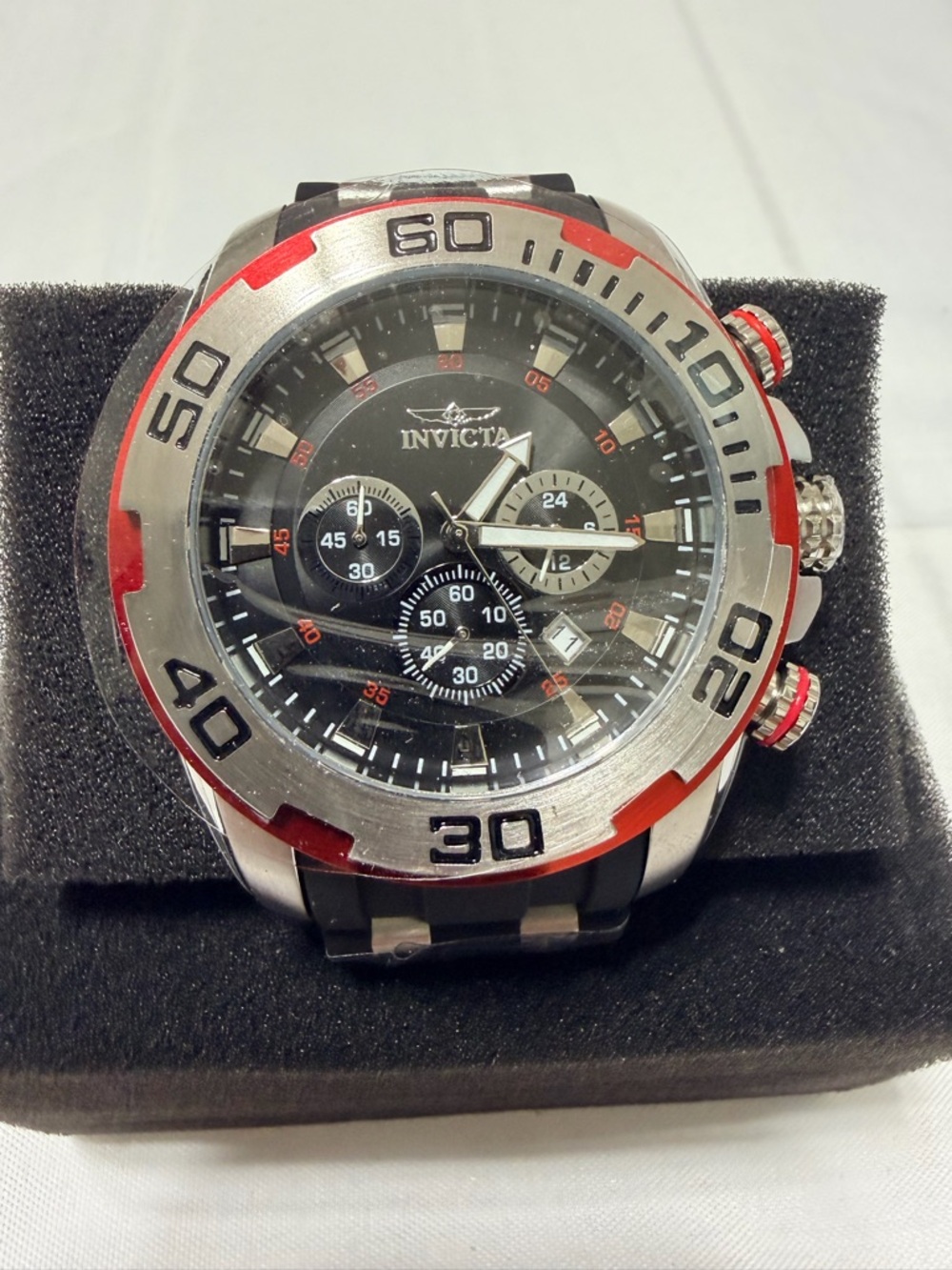 Invicta Men's Sport Chronograph Watch - Black & Red